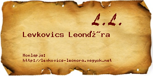 Levkovics Leonóra névjegykártya